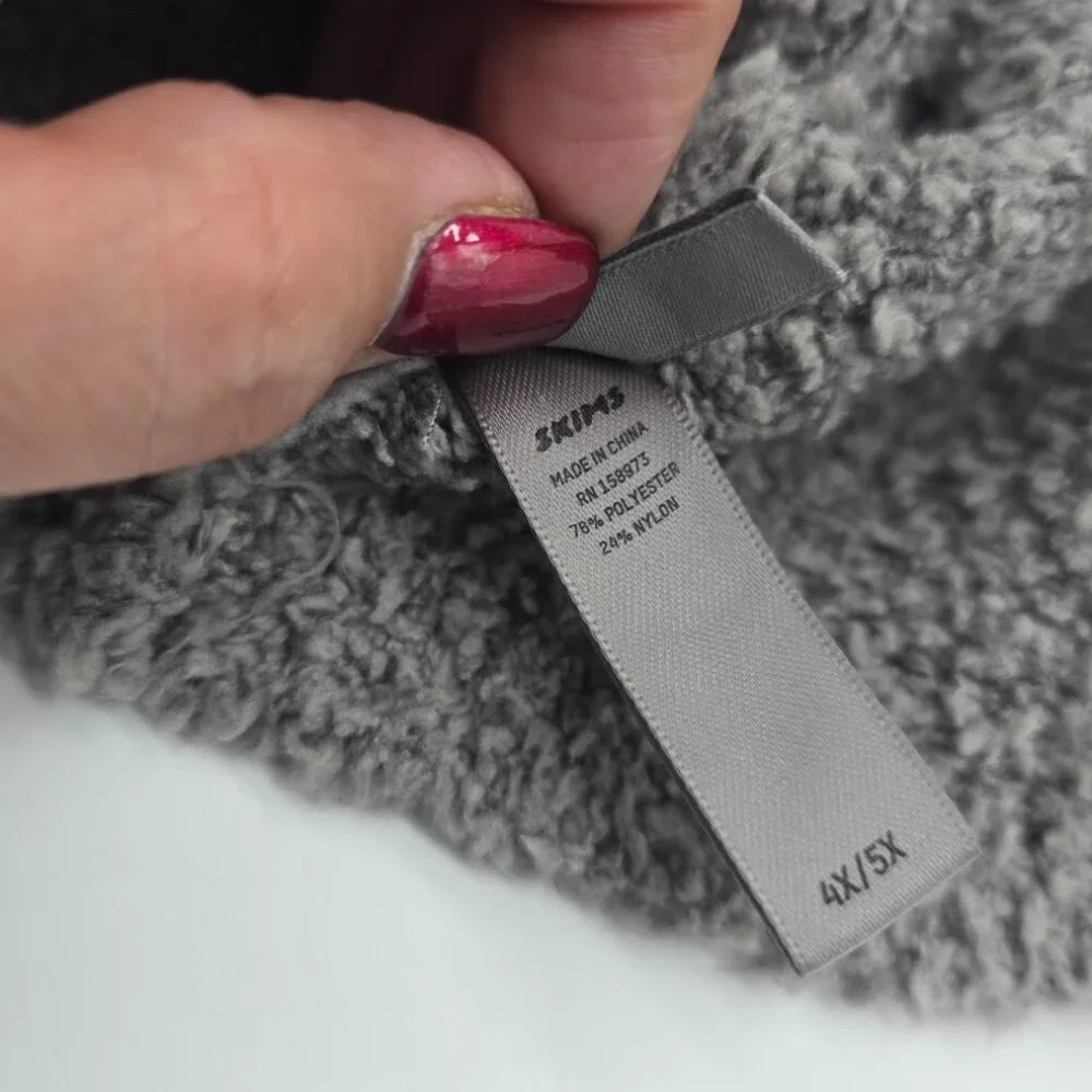 SKIMS Cozy Knit Plush Lounge Tank Gray Plus Size 4X 5X